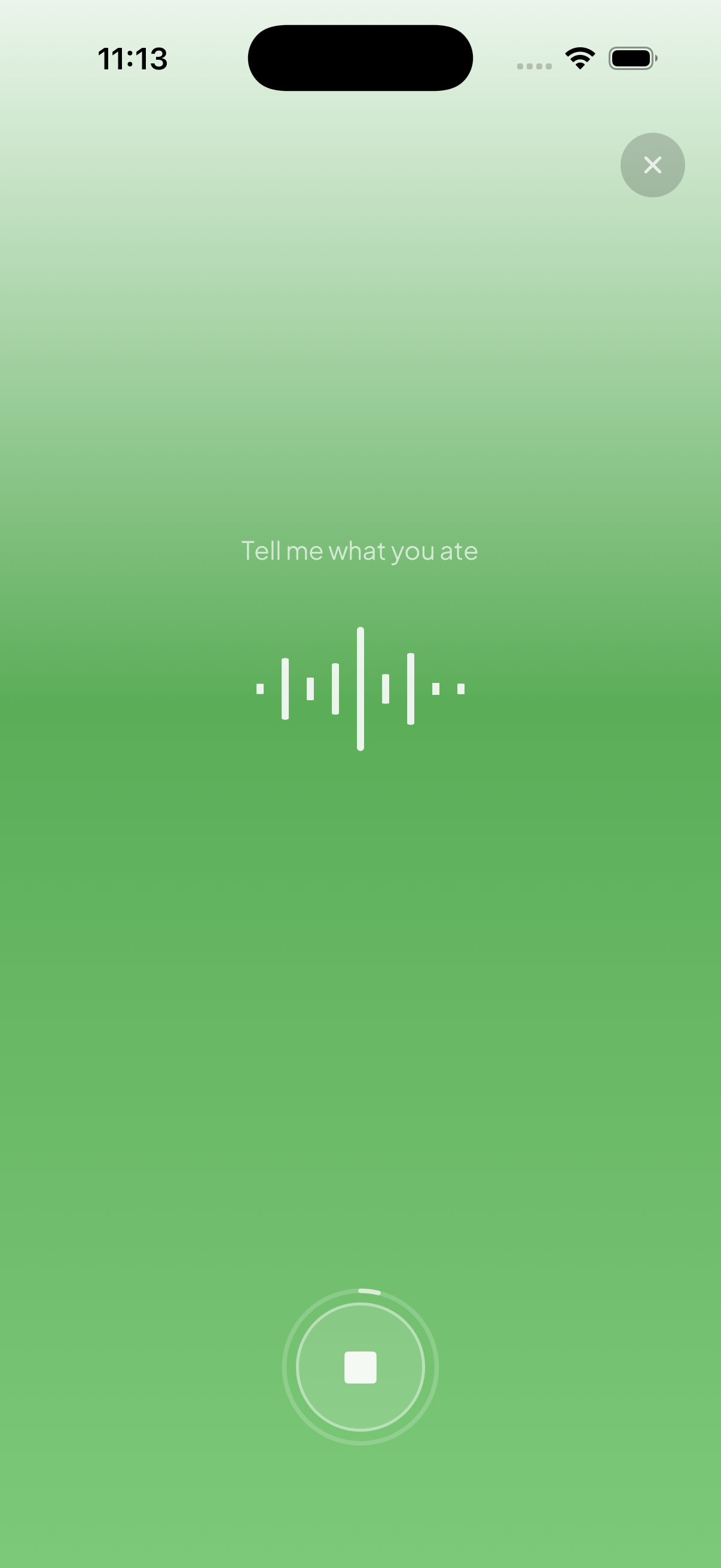 EatAI voice capture — tell me what you ate